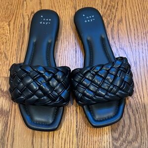 A new day braided sandals. Brand new, never worn.
